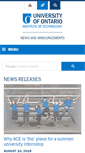 Mobile Screenshot of news.uoit.ca